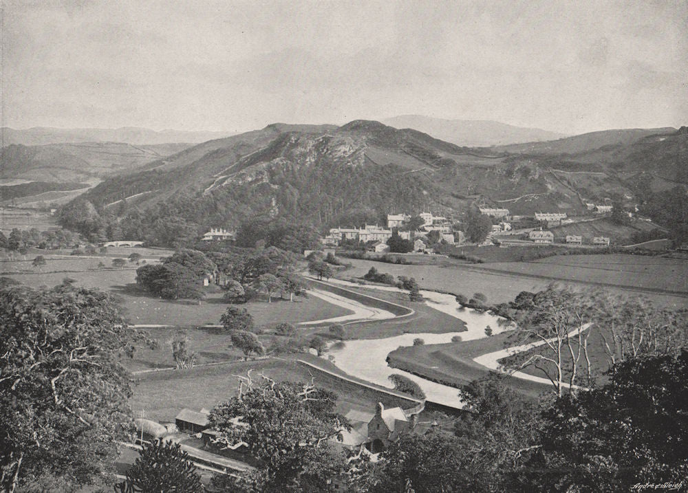WALES. Ffestiniog Valley 1900 old antique vintage print picture